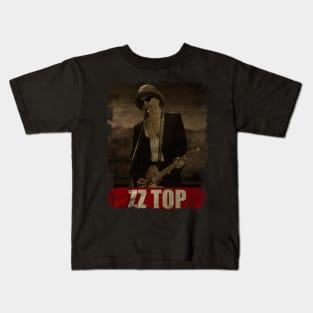 TEXTURE ART-ZZ Top - RETRO STYLE 2 Kids T-Shirt